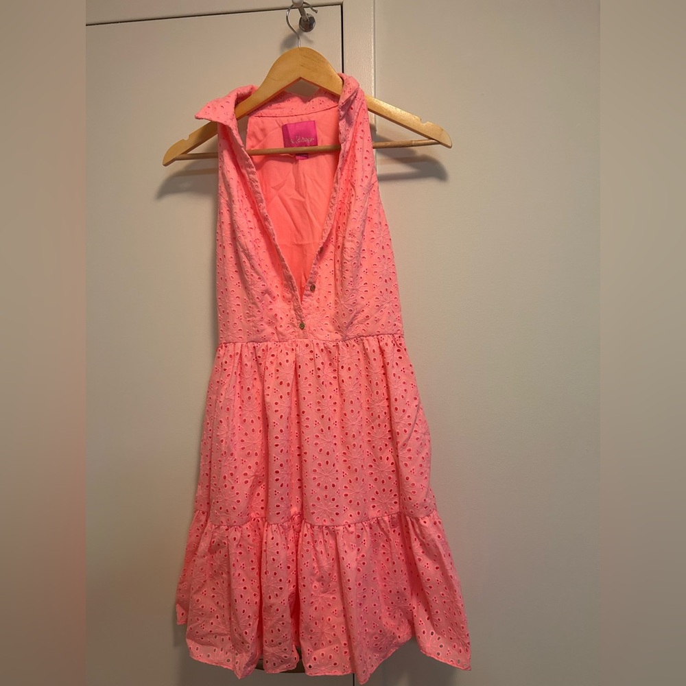 Lilly Pulitzer eyelet coral dress